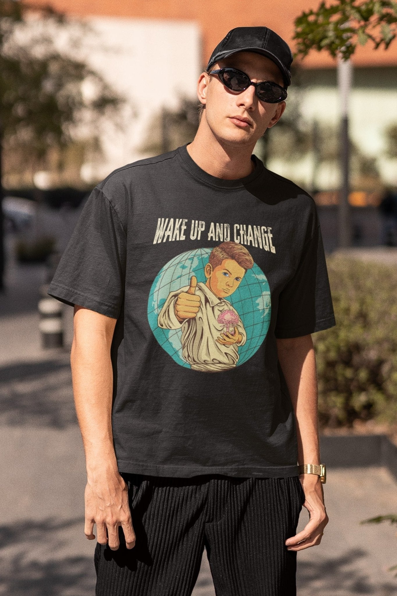 Wake up and Change - Oversized Edition - Bombs in the Sky - Native Spirit NS301 - DTG - sustainable streetwear